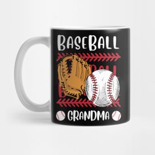 My Favorite Baseball Player Calls Me Grandma Gift for Baseball Grandma Mug